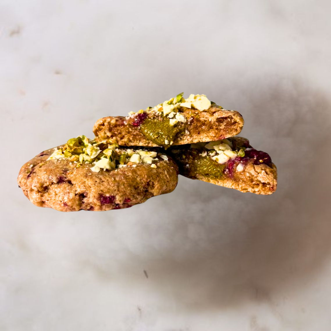 High Protein Pistache/Framboos (18 gram eiwit, 263 kcal) - Lains Cookies